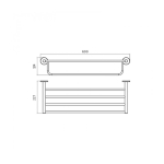 Toallero múltiple negro Essential - Imagen 2