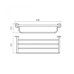 Toallero múltiple oro cepillado Practic