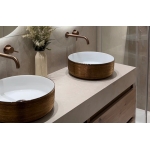 Encimera porcelánica para mueble de baño para lavabo sobreponer con faldón 4 cm - Imagen 17