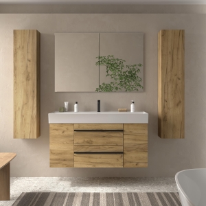 SALGAR BORN Mueble de baño suspendido 120 + puerta Lavabo Veneto