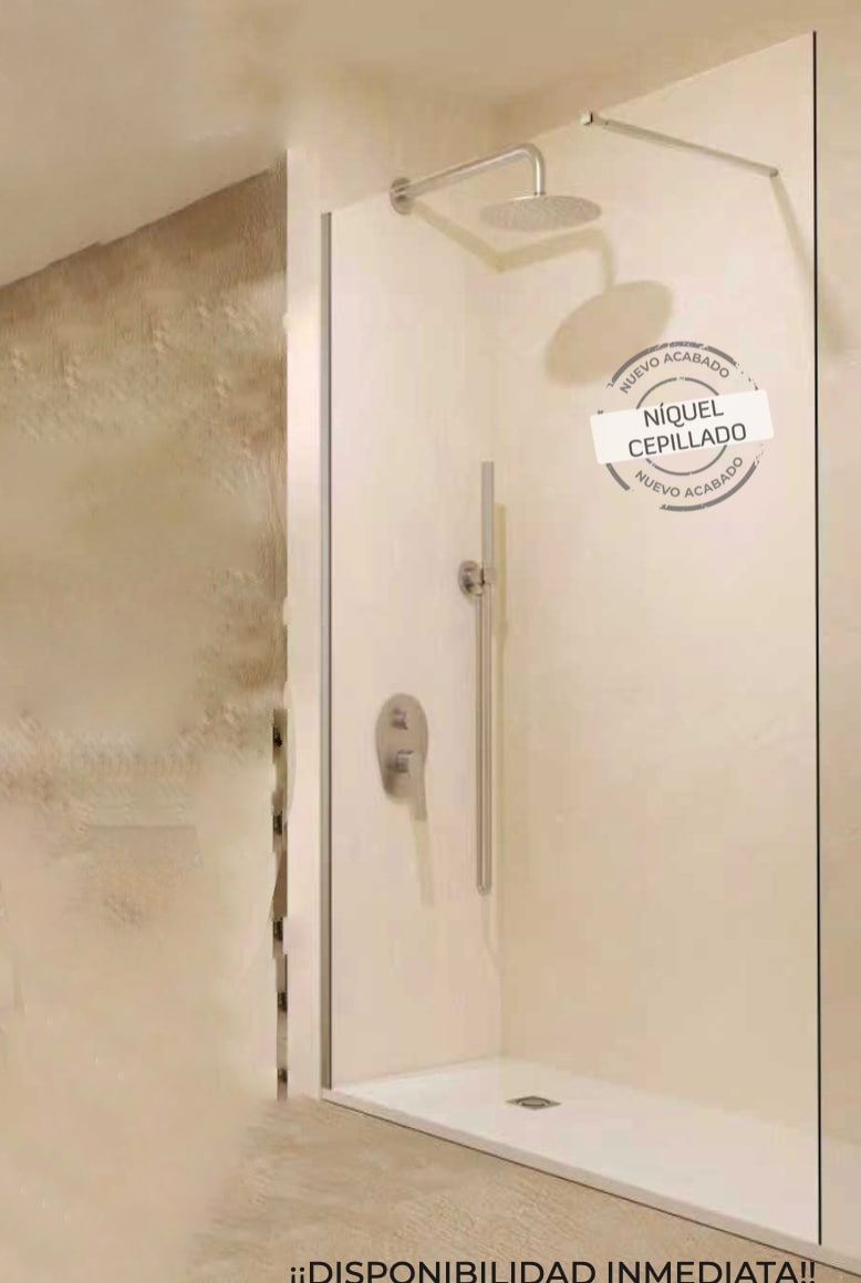 SBX IMEX SCREEN NIQUEL CEPILLADO SBX_Imex Mampara hoja fija SCREEN Niquel cepillado