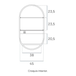 Camerino Mint de Manillons Torrent Led 50x90 - Imagen 5