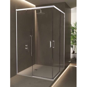 SBX_Imex Mampara de ducha angular Stylo 2F+2C apertura vértice cromada