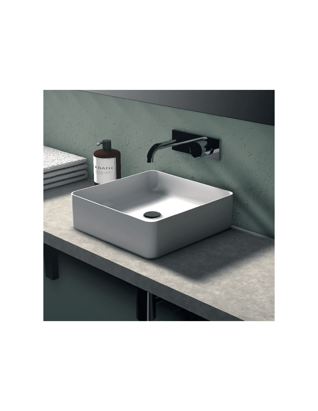 lavabo-de-ceramica-sobre-encimera-satet-blanco-brillo-sin-rebosadero-365-x-365-cm Lavabo de cerámica sobre encimera Satet Blanco Brillo Sin Rebosadero 36.5 x 36.5 cm