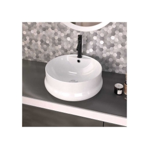 Lavabo Porcelana Ara Blanco Brillo Con Rebosadero 45×45 cm