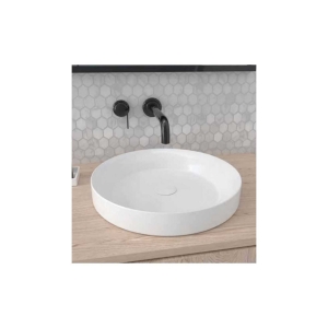 Lavabo Porcelana Ontario Blanco Brillo Sin Rebosadero Ø45