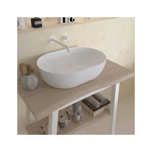 Lavabo Porcelana Monaco Negro Brillo Sin Rebosadero 48×35 cm