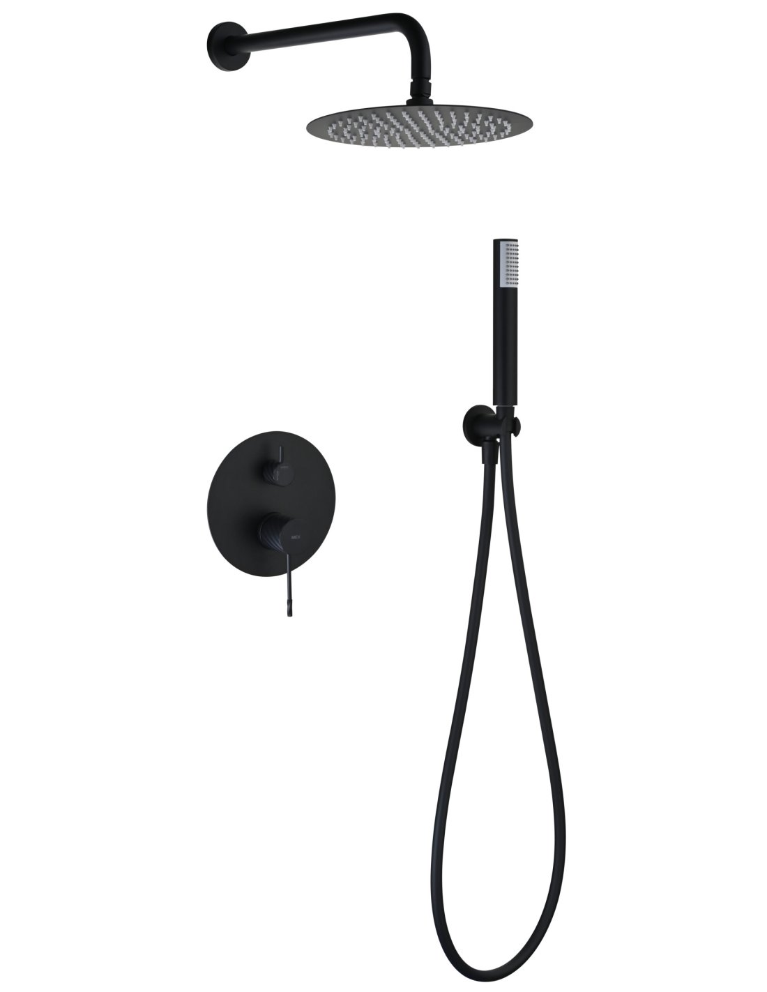 CONJUNTO DUCHA MONOMANDO EMPOTRADO BLESS NEGRO MATE GPB063/NG CONJUNTO DUCHA MONOMANDO EMPOTRADO BLESS NEGRO MATE GPB063/NG - Imagen 1