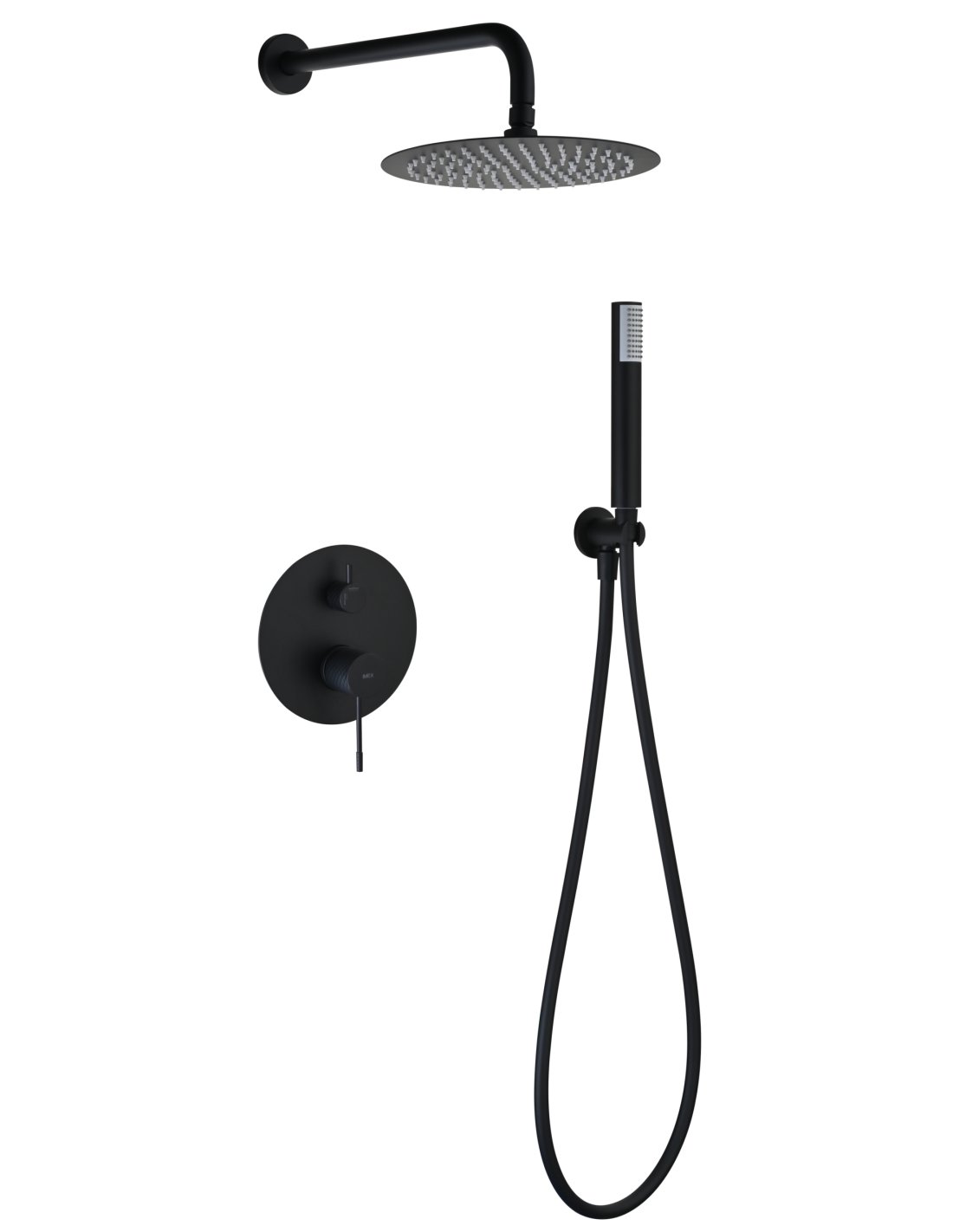 CONJUNTO DUCHA MONOMANDO EMPOTRADO GENOVA NEGRO MATE GPG053/NG CONJUNTO DUCHA MONOMANDO EMPOTRADO GENOVA NEGRO MATE GPG053/NG - Imagen 1