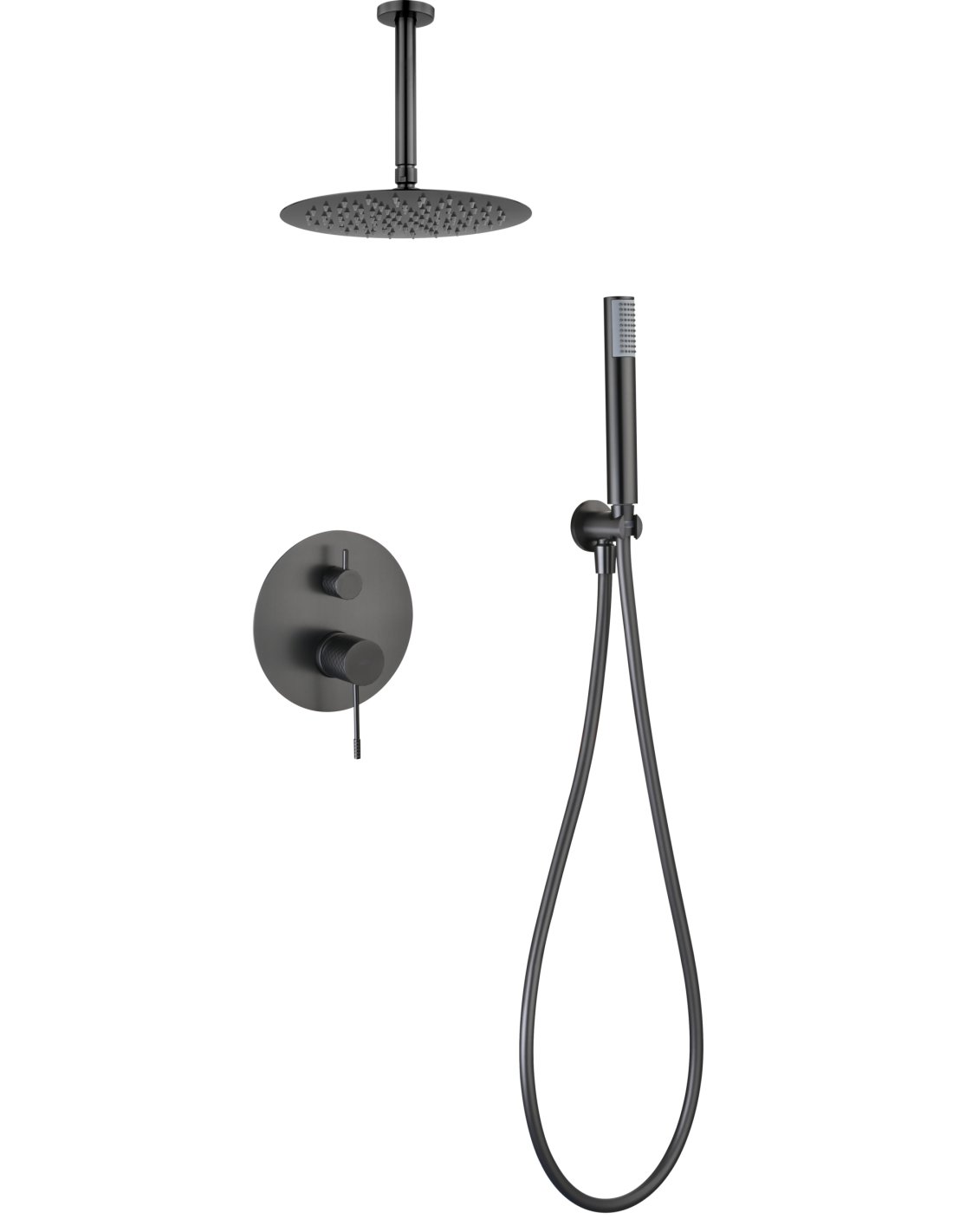 CONJUNTO DUCHA MONOMANDO EMPOTRADO PIAMONTE BLACK GUN METAL GPP059/BGM CONJUNTO DUCHA MONOMANDO EMPOTRADO PIAMONTE BLACK GUN METAL GPP059/BGM - Imagen 1