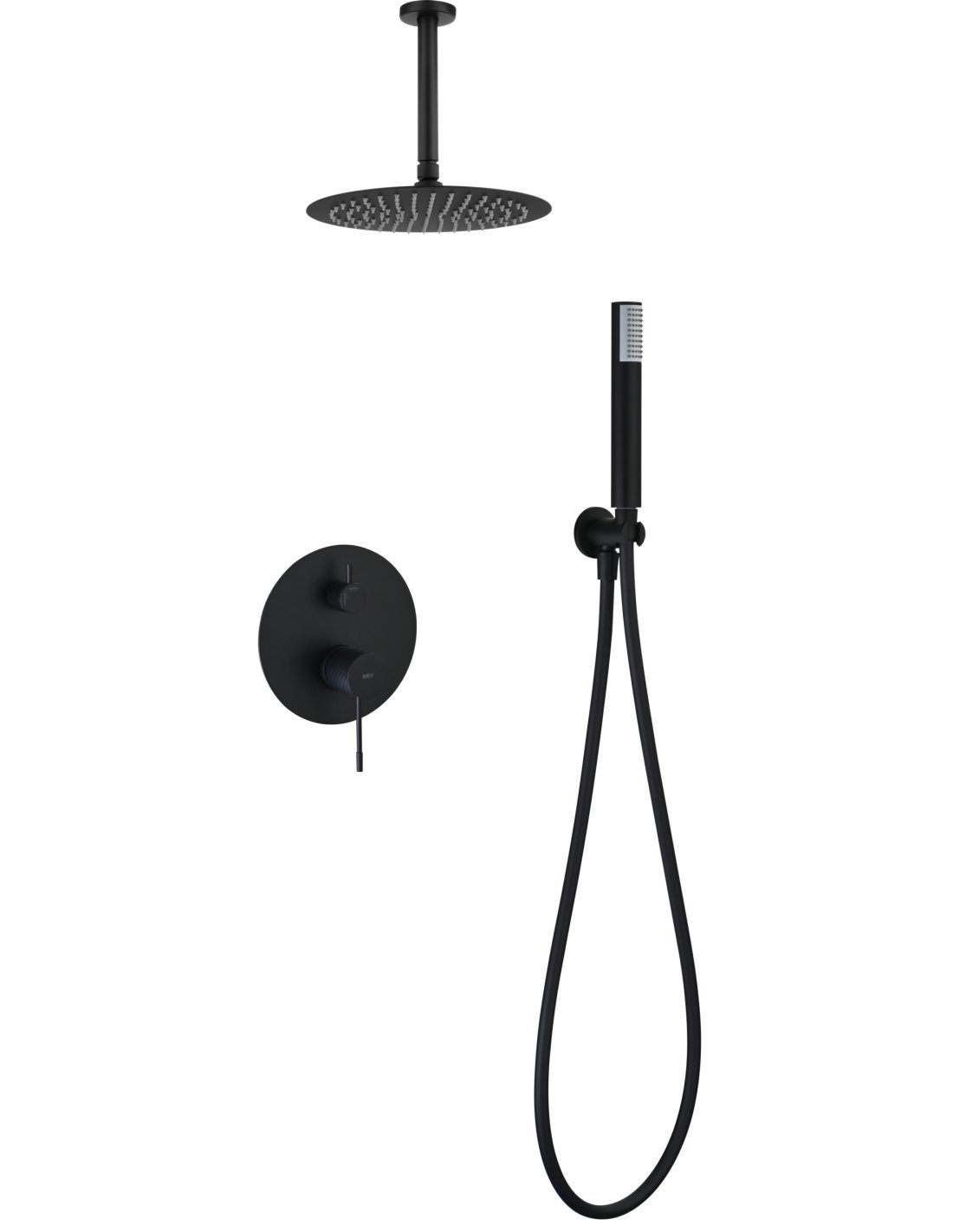 CONJUNTO DUCHA MONOMANDO EMPOTRADO PIAMONTE NEGRO MATE GPP059/NG CONJUNTO DUCHA MONOMANDO EMPOTRADO PIAMONTE NEGRO MATE GPP059/NG - Imagen 1