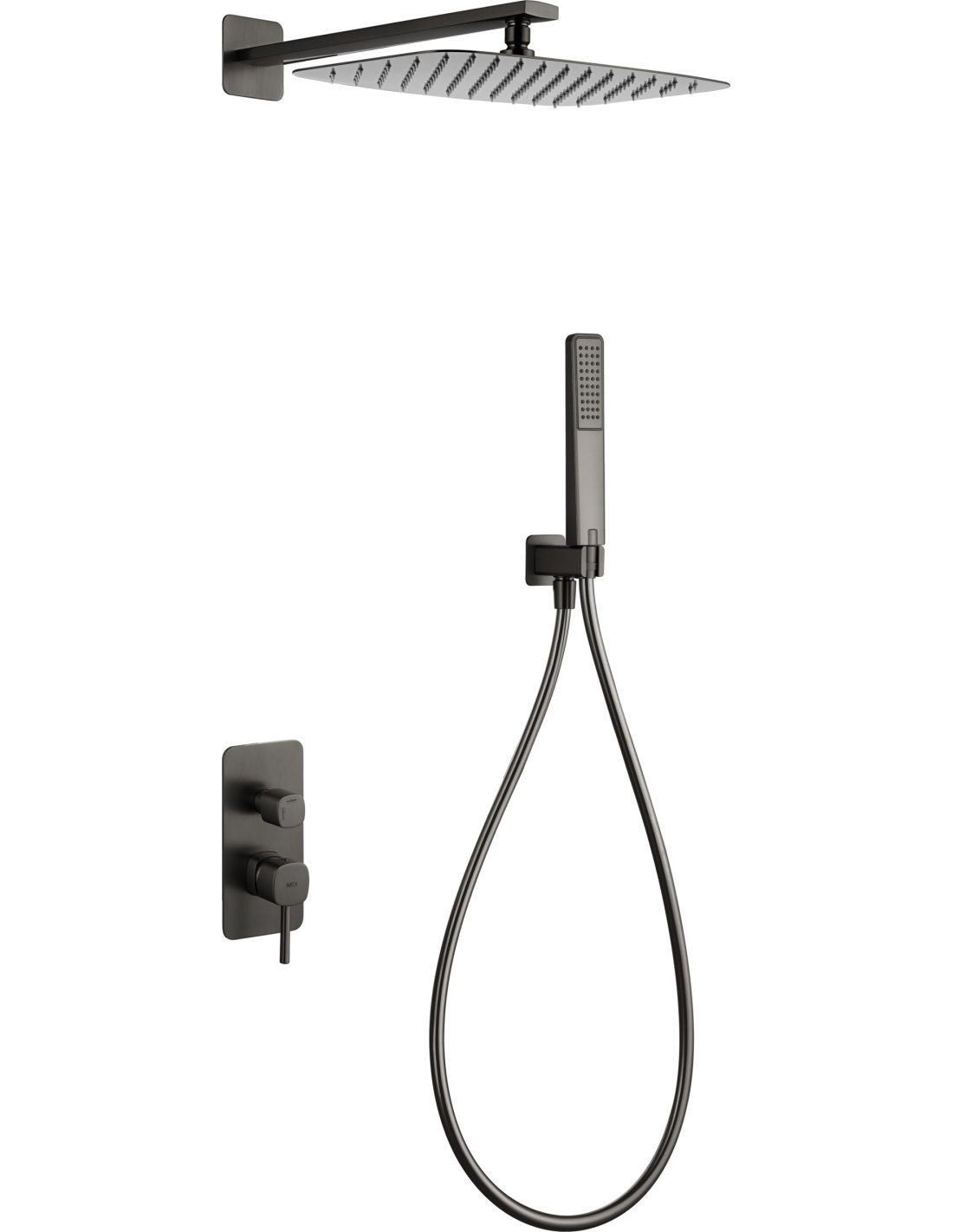 CONJUNTO DUCHA MONOMANDO EMPOTRADO TOSCANA BLACK GUN METAL GPT064/BGM CONJUNTO DUCHA MONOMANDO EMPOTRADO TOSCANA BLACK GUN METAL GPT064/BGM - Imagen 1