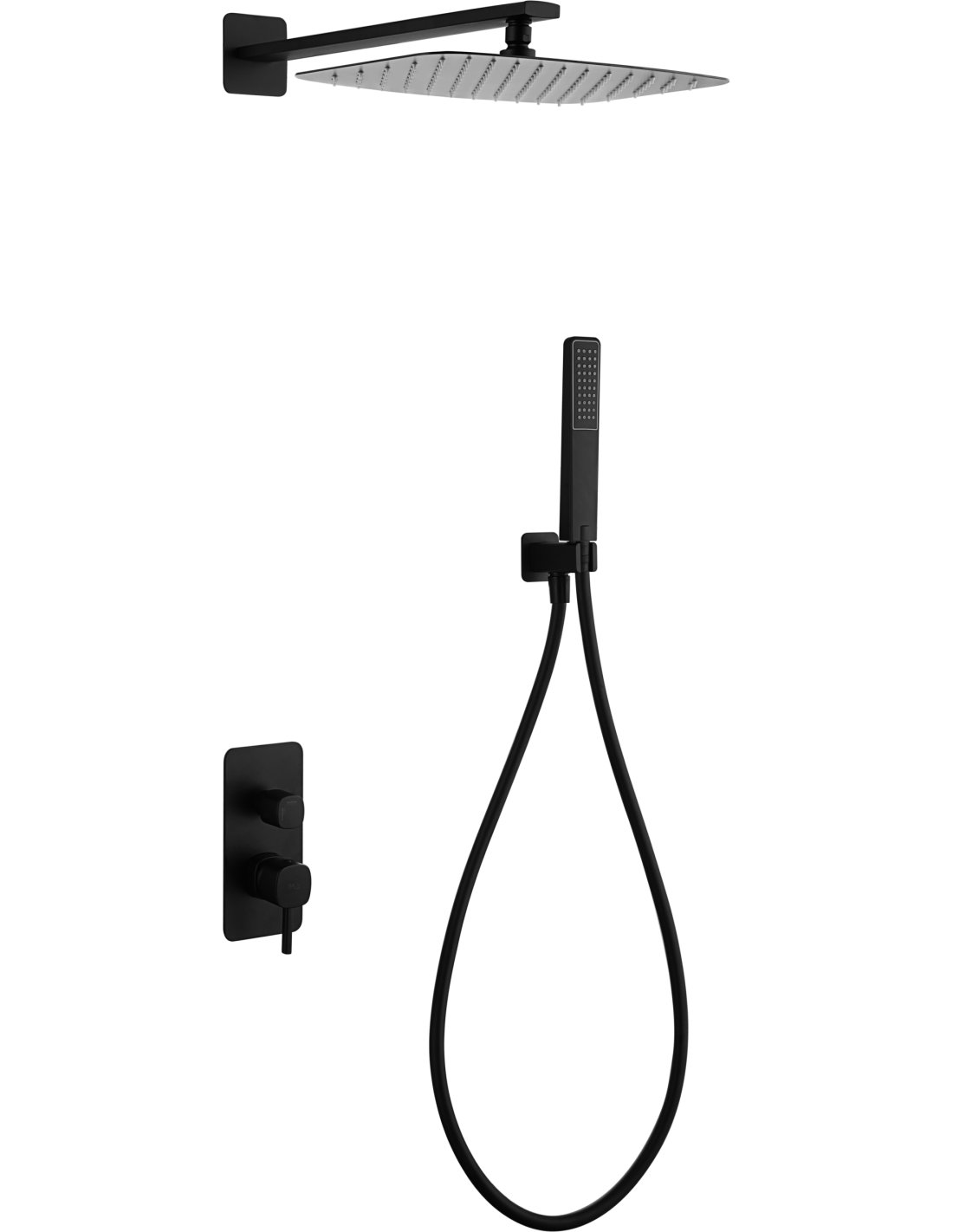 CONJUNTO DUCHA MONOMANDO EMPOTRADO TOSCANA NEGRO MATE GPT064/NG CONJUNTO DUCHA MONOMANDO EMPOTRADO TOSCANA NEGRO MATE GPT064/NG - Imagen 1