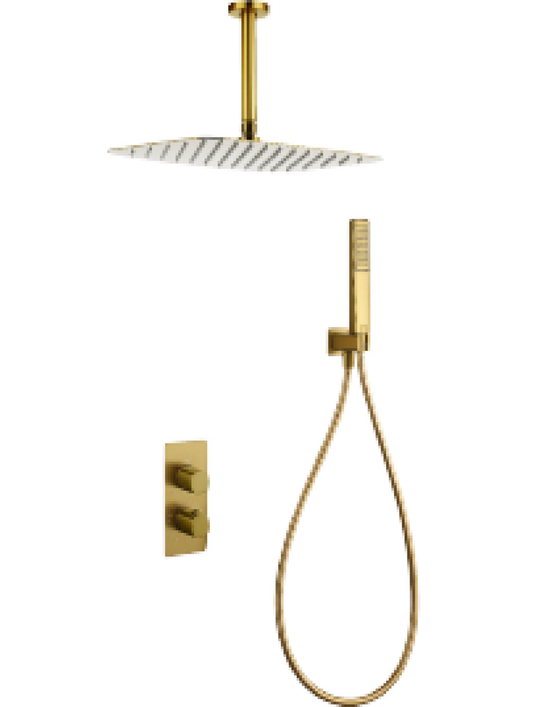 CONJUNTO DUCHA TERMOSTÁTICO EMPOTRADO SASSARI ORO CEPILLADO GTS069/OC CONJUNTO DUCHA TERMOSTÁTICO EMPOTRADO SASSARI ORO CEPILLADO GTS069/OC - Imagen 1