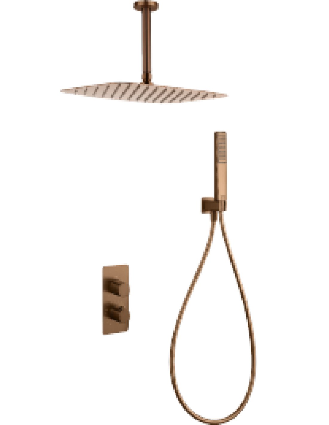 CONJUNTO DUCHA TERMOSTÁTICO EMPOTRADO SASSARI ORO ROSA CEPILLADO GTS069/ORC CONJUNTO DUCHA TERMOSTÁTICO EMPOTRADO SASSARI ORO ROSA CEPILLADO GTS069/ORC - Imagen 1